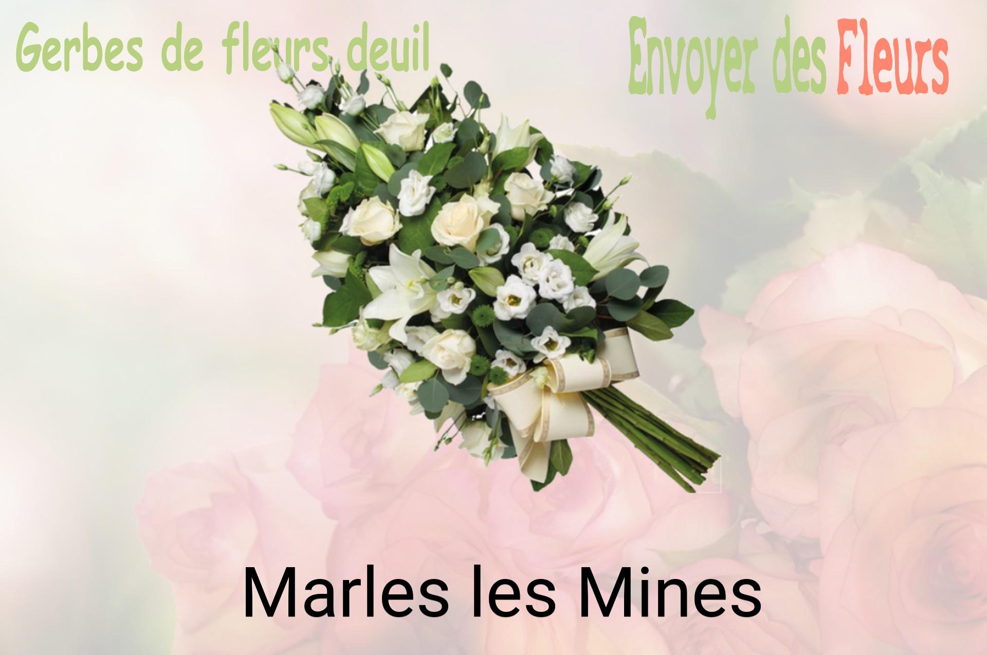 Gerbe de fleurs de deuil livrée à Marles-les-Mines
